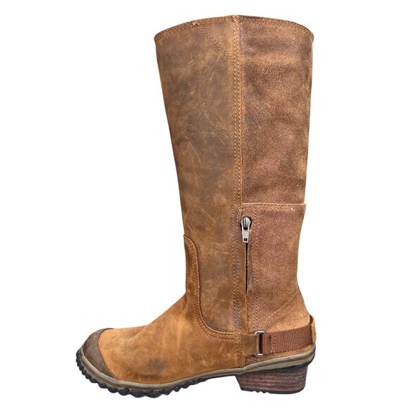 Sorel Women’s Slimboot Brown Leather Duck Boot Size US 7.5 - Picture 2 of 12